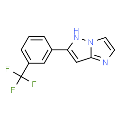 ChemSpider 2D Image | 6-[3-(Trifluoromethyl)phenyl]-5H-imidazo[1,2-b]pyrazole | C12H8F3N3