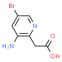 ChemSpider 2D Image | (3-Amino-5-bromo-2-pyridinyl)acetic acid | C7H7BrN2O2