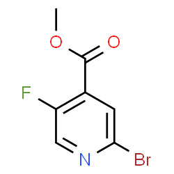 ChemSpider 2D Image | Methyl 2-bromo-5-fluoroisonicotinate | C7H5BrFNO2