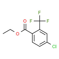 ChemSpider 2D Image | Ethyl 4-chloro-2-(trifluoromethyl)benzoate | C10H8ClF3O2