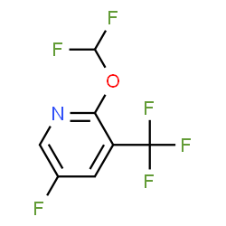 ChemSpider 2D Image | 2-(Difluoromethoxy)-5-fluoro-3-(trifluoromethyl)pyridine | C7H3F6NO