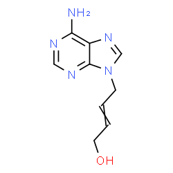 ChemSpider 2D Image | 4-(6-Amino-9H-purin-9-yl)but-2-en-1-ol | C9H11N5O
