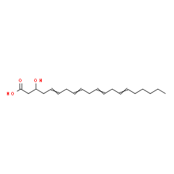 ChemSpider 2D Image | 3-Hydroxy-5,8,11,14-icosatetraenoic acid | C20H32O3
