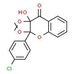 ChemSpider 2D Image | 2-(4-Chlorophenyl)-3-hydroxy-2,3-dimethoxy-2,3-dihydro-4H-chromen-4-one | C17H15ClO5