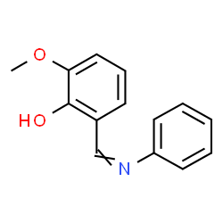 ChemSpider 2D Image | 2-Methoxy-6-[(phenylimino)methyl]phenol | C14H13NO2