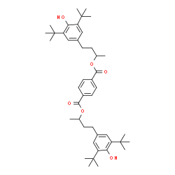 ChemSpider 2D Image | Bis[4-(3,5-di-tert-butyl-4-hydroxyphenyl)butan-2-yl] terephthalate | C44H62O6