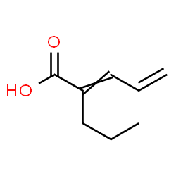 ChemSpider 2D Image | 2-Propyl-2,4-pentadienoic acid | C8H12O2