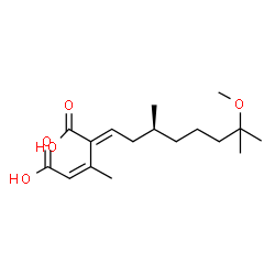 ChemSpider 2D Image | (2Z,4E)-4-[(3S)-7-Methoxy-3,7-dimethyloctylidene]-3-methyl-2-pentenedioic acid | C17H28O5
