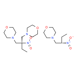 ChemSpider 2D Image | 4-[(2S)-2-Nitrobutyl]morpholine - 4-[2-(4-morpholinylmethyl)-2-nitrobutyl]morpholine (1:1) | C21H41N5O7