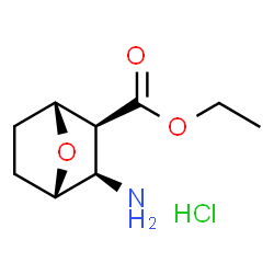 ChemSpider 2D Image | diexo-3-Amino-7-oxa-bicyclo[2.2.1]heptane-2-carboxylic acid ethyl ester hydrochloride | C9H16ClNO3
