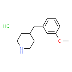 ChemSpider 2D Image | 4-(3-methoxybenzyl)piperidine hydrochloride | C13H20ClNO