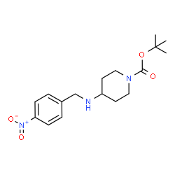 ChemSpider 2D Image | tert-Butyl 4-(4-nitrobenzylamino)piperidine-1-carboxylate | C17H25N3O4