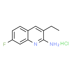 ChemSpider 2D Image | 2-Amino-3-ethyl-7-fluoroquinoline hydrochloride | C11H12ClFN2