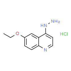 ChemSpider 2D Image | 4-Hydrazino-6-ethoxyquinoline hydrochloride | C11H14ClN3O