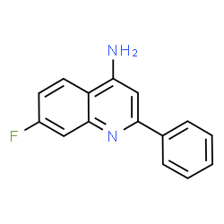 ChemSpider 2D Image | 7-Fluoro-2-phenyl-4-quinolinamine | C15H11FN2