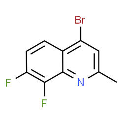ChemSpider 2D Image | 4-Bromo-7,8-difluoro-2-methylquinoline | C10H6BrF2N