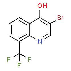 ChemSpider 2D Image | 3-Bromo-8-(trifluoromethyl)-4-quinolinol | C10H5BrF3NO