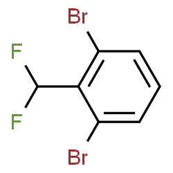 ChemSpider 2D Image | 1,3-Dibromo-2-(difluoromethyl)benzene | C7H4Br2F2