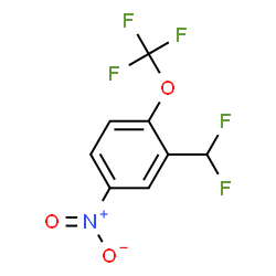 ChemSpider 2D Image | 2-(Difluoromethyl)-4-nitro-1-(trifluoromethoxy)benzene | C8H4F5NO3