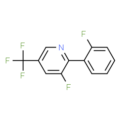 ChemSpider 2D Image | 3-Fluoro-2-(2-fluorophenyl)-5-(trifluoromethyl)pyridine | C12H6F5N