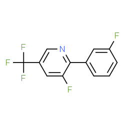 ChemSpider 2D Image | 3-Fluoro-2-(3-fluorophenyl)-5-(trifluoromethyl)pyridine | C12H6F5N