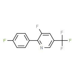 ChemSpider 2D Image | 3-Fluoro-2-(4-fluorophenyl)-5-(trifluoromethyl)pyridine | C12H6F5N
