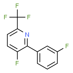 ChemSpider 2D Image | 3-Fluoro-2-(3-fluorophenyl)-6-(trifluoromethyl)pyridine | C12H6F5N