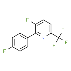 ChemSpider 2D Image | 3-Fluoro-2-(4-fluorophenyl)-6-(trifluoromethyl)pyridine | C12H6F5N
