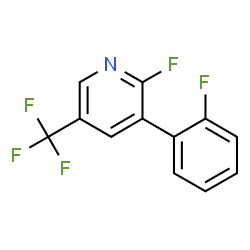 ChemSpider 2D Image | 2-Fluoro-3-(2-fluorophenyl)-5-(trifluoromethyl)pyridine | C12H6F5N