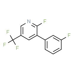 ChemSpider 2D Image | 2-Fluoro-3-(3-fluorophenyl)-5-(trifluoromethyl)pyridine | C12H6F5N