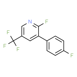 ChemSpider 2D Image | 2-Fluoro-3-(4-fluorophenyl)-5-(trifluoromethyl)pyridine | C12H6F5N