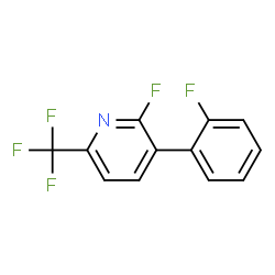 ChemSpider 2D Image | 2-Fluoro-3-(2-fluorophenyl)-6-(trifluoromethyl)pyridine | C12H6F5N