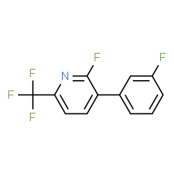 ChemSpider 2D Image | 2-Fluoro-3-(3-fluorophenyl)-6-(trifluoromethyl)pyridine | C12H6F5N