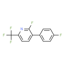 ChemSpider 2D Image | 2-Fluoro-3-(4-fluorophenyl)-6-(trifluoromethyl)pyridine | C12H6F5N