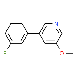 ChemSpider 2D Image | 3-(3-Fluorophenyl)-5-methoxypyridine | C12H10FNO