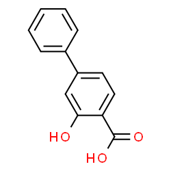 ChemSpider 2D Image | 3-Hydroxy-4-biphenylcarboxylic acid | C13H10O3