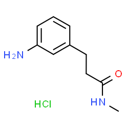 ChemSpider 2D Image | 3-(3-Aminophenyl)-N-methylpropanamide hydrochloride (1:1) | C10H15ClN2O