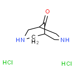 ChemSpider 2D Image | 3,7-Diazabicyclo[3.3.1]nonan-9-one dihydrochloride | C7H14Cl2N2O
