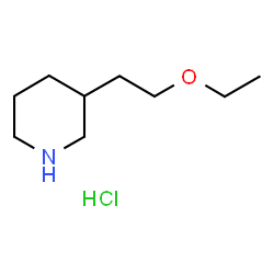 ChemSpider 2D Image | 3-(2-Ethoxyethyl)piperidine hydrochloride | C9H20ClNO