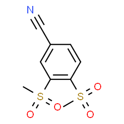 ChemSpider 2D Image | 3,4-Bis(methylsulfonyl)benzonitrile | C9H9NO4S2