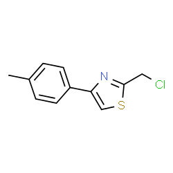 ChemSpider 2D Image | 2-(Chloromethyl)-4-(4-methylphenyl)-1,3-thiazole | C11H10ClNS