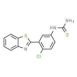 ChemSpider 2D Image | 1-[3-(1,3-Benzothiazol-2-yl)-4-chlorophenyl]thiourea | C14H10ClN3S2