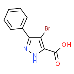 ChemSpider 2D Image | 4-Bromo-3-phenyl-1H-pyrazole-5-carboxylic acid | C10H7BrN2O2