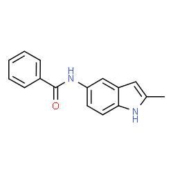 ChemSpider 2D Image | N-(2-Methyl-1H-indol-5-yl)benzamide | C16H14N2O