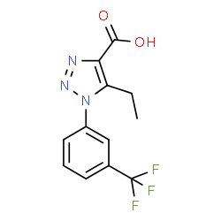 ChemSpider 2D Image | 5-Ethyl-1-[3-(trifluoromethyl)phenyl]-1H-1,2,3-triazole-4-carboxylic acid | C12H10F3N3O2