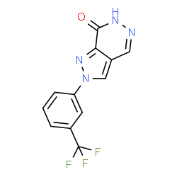 ChemSpider 2D Image | 2-[3-(Trifluoromethyl)phenyl]-2,6-dihydro-7H-pyrazolo[3,4-d]pyridazin-7-one | C12H7F3N4O