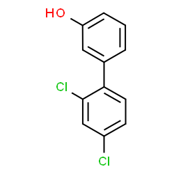 ChemSpider 2D Image | 2',4'-Dichloro-3-biphenylol | C12H8Cl2O