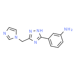 ChemSpider 2D Image | 3-[3-(1H-Imidazol-1-ylmethyl)-1H-1,2,4-triazol-5-yl]aniline | C12H12N6