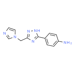 ChemSpider 2D Image | 4-[3-(1H-Imidazol-1-ylmethyl)-1H-1,2,4-triazol-5-yl]aniline | C12H12N6