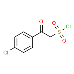 ChemSpider 2D Image | 2-(4-Chlorophenyl)-2-oxoethanesulfonyl chloride | C8H6Cl2O3S